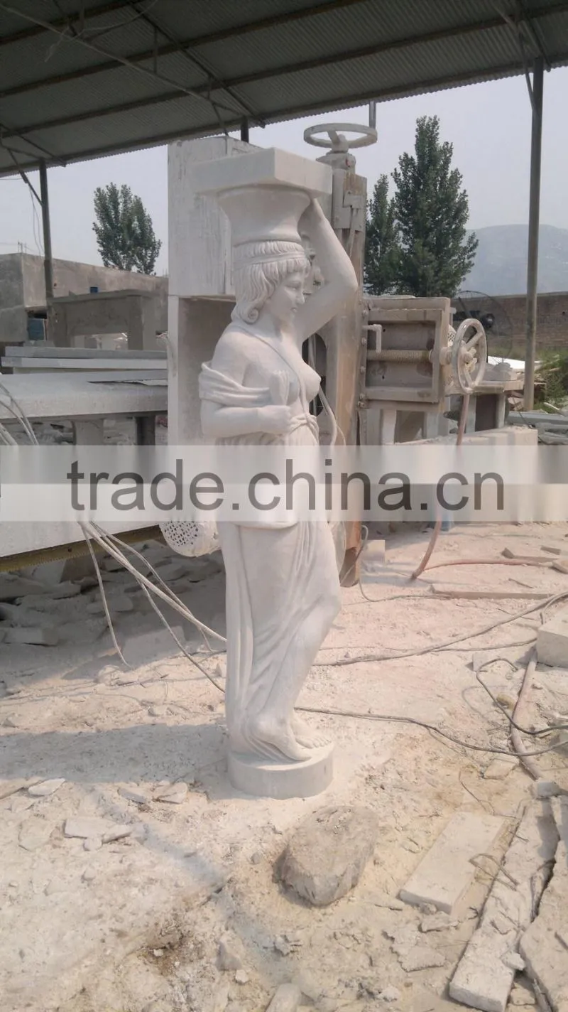 white marble decorative woman stone fireplace