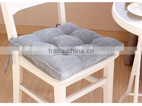 2015 Top new Professional fake button ties chair pad silver chair cushion