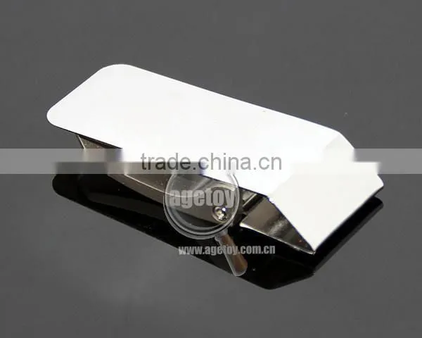 Engrave Hollow Zinc Alloy Pocket Slim Cash Clip Personalized Folding Stainless Steel Metal Money Clip Gift
