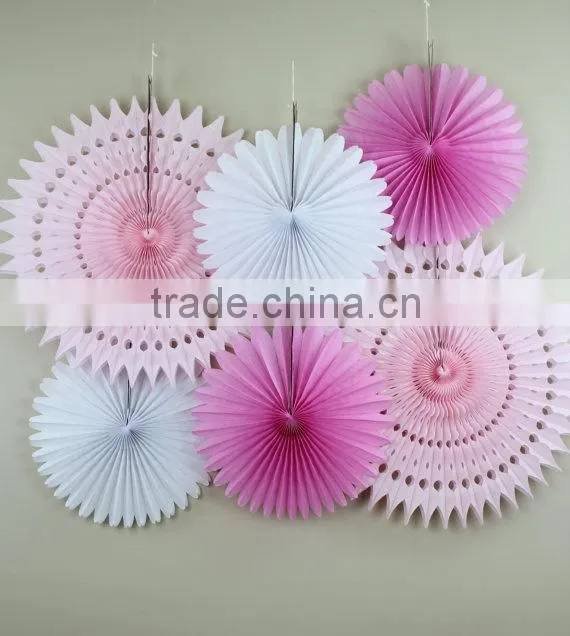 Chinese style paper fan ,tissue paper fan for festival decoration