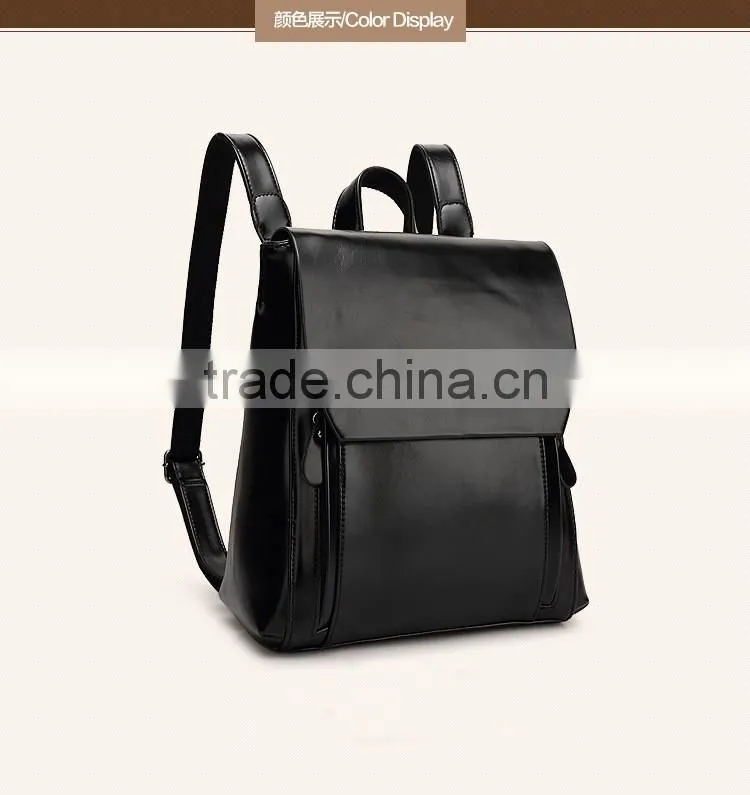 china 2016 new products leisure leather backpack for girls