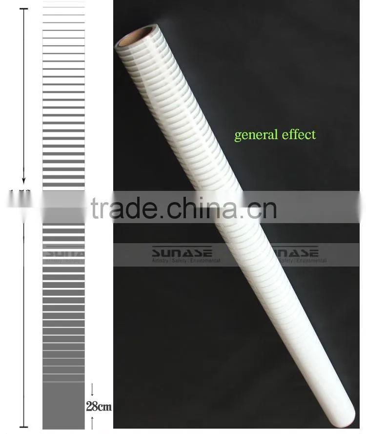 Decorative PET Gradation White Stripe Protective self adhesive Film