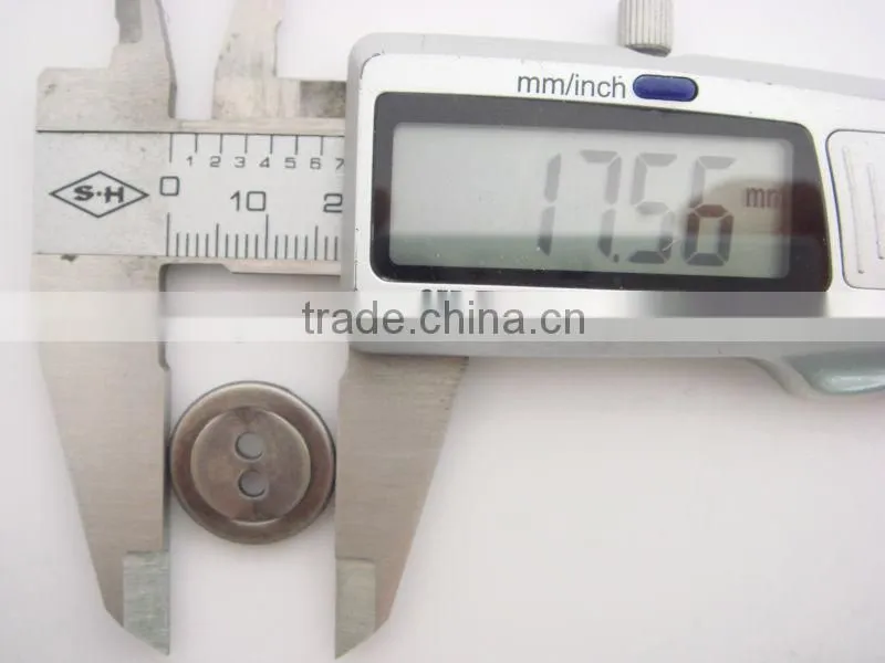 17.5mm chiness factory fold metal 2 hole button