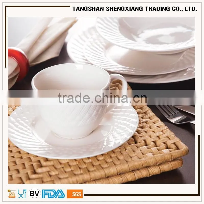 2015 hotselling wholesale high quality 16pcs cameo porcelain dinnerware set