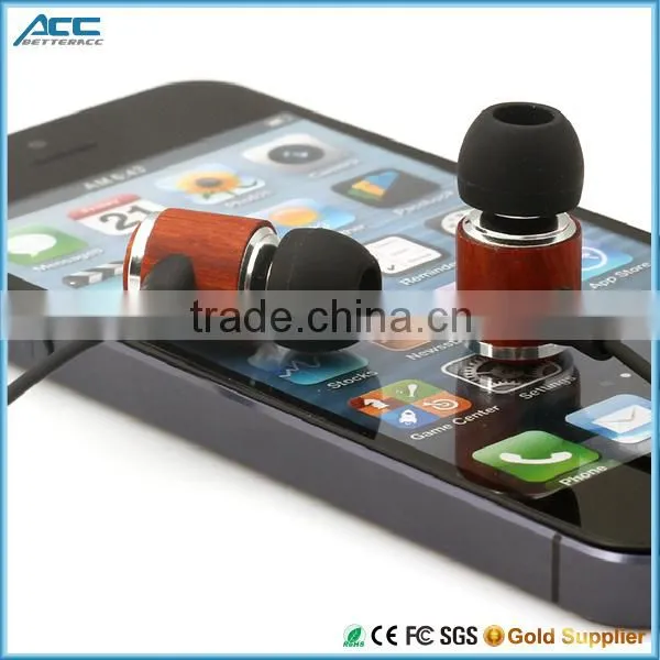 New Style wood Headphone Cool In-ear Stereo Wood Earphones Earbuds