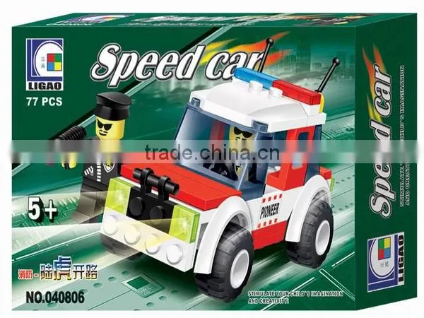 Puzzle game Kids ehighten Fire fighting building blocks toys