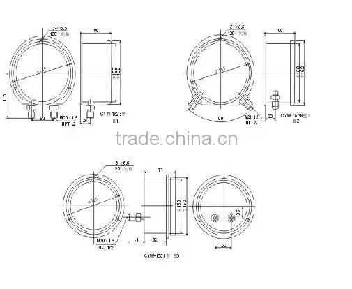 High quanlity differential pressure gauge for manufacturing