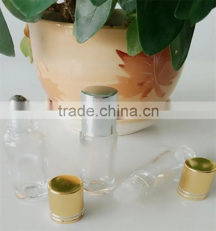 5ml roll on clear glass bottle/glass vial
