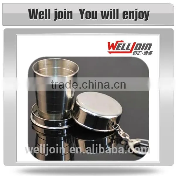 Collapsible stainless steel cup