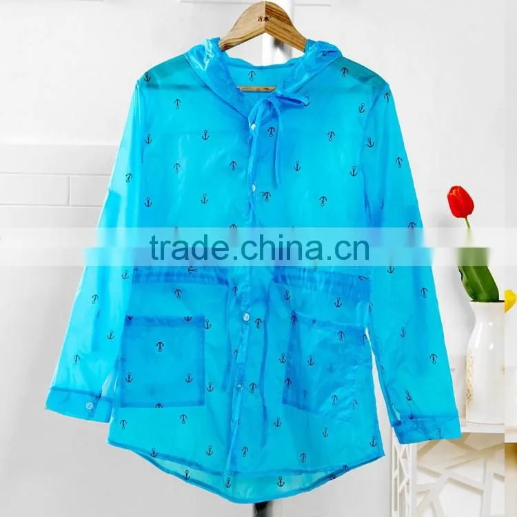 2015 Summer long sleeve hooded sun protection clothing fashion nylon clothing
