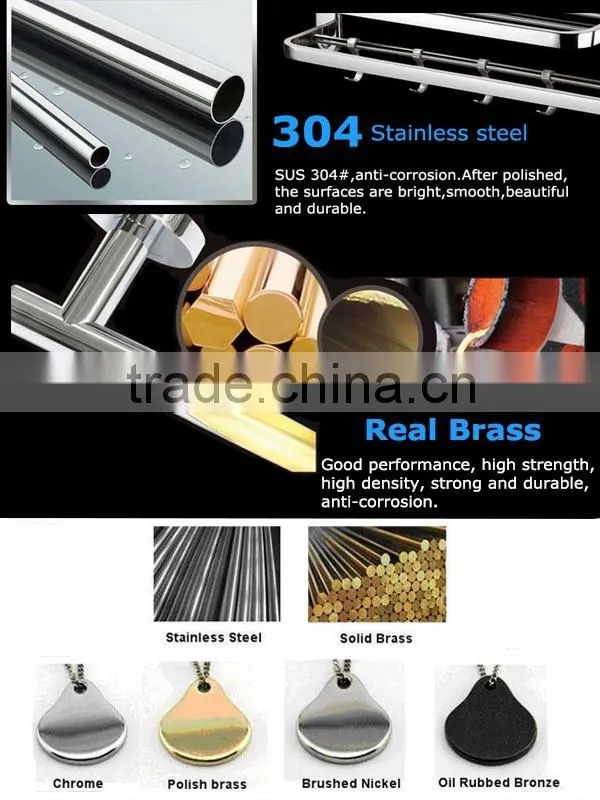 Factory Wholesale Modern Wall Mounted Low-caben Steel Bathroom hardware Accessories Sets for home bathroom 6D04