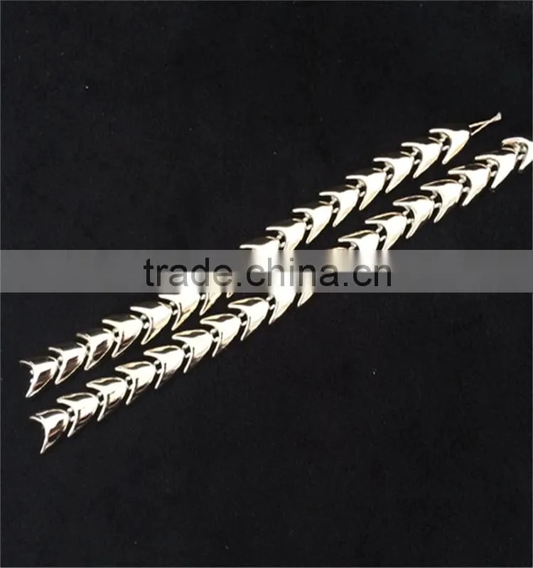 Fish Bone Shape Rhinestone Mesh Plastic Rhinestone Trimming Garment Accessories