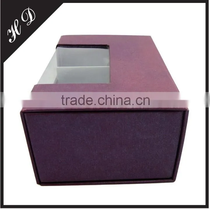 Cardboard Clamshell Tie Box With Clear PVC Window