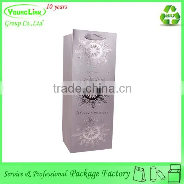 Good quality gorgeous printing paper christmas bag for red wine