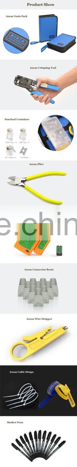 Taiwan Aucas Manufacturer & Factory Supplier Lan Network Cable Crimping Tool Kit Competitive Price