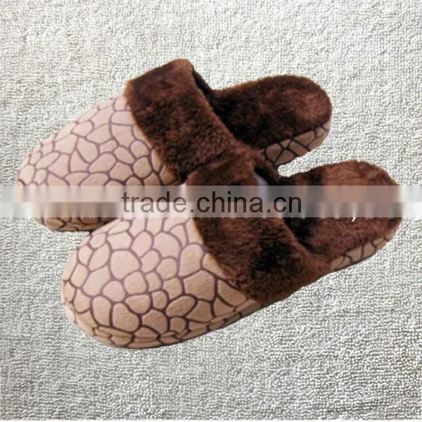 New 2014 fashion Stone pattern soft outsole indoor men's slippers autumn and winter plush slippers home slippers
