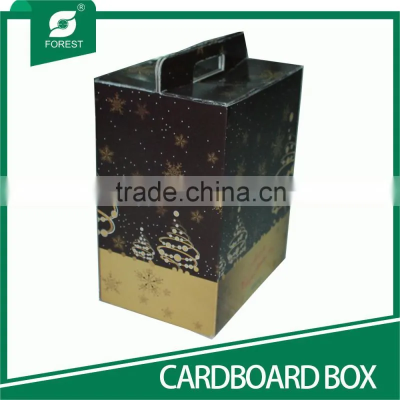 CARDBOARD BOX WINE PACKAGE BOX WITH HANDLE