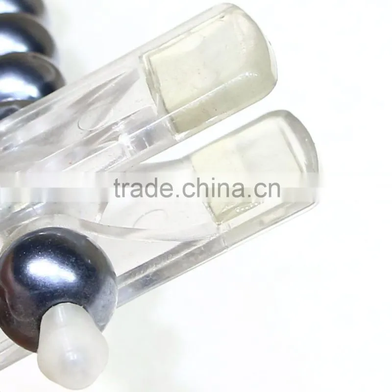 Luxury padded pearl pant hanger with plastic clips