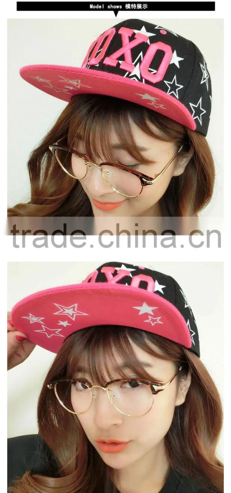 Baseball cap Hip hop flat snapback visor hat letter embroidery printing