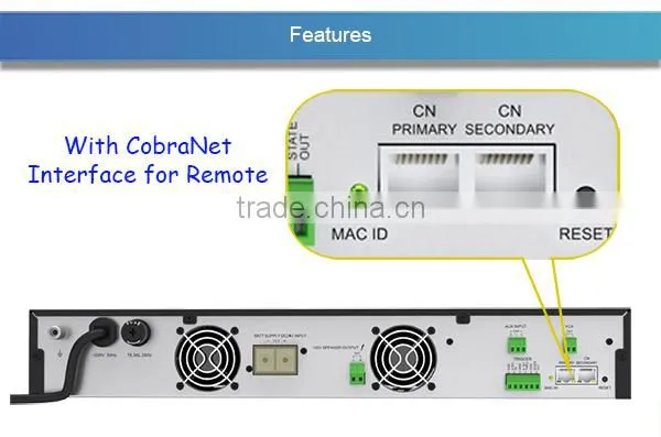 ITC T-1D120C Series 120W 240W 350W 500W PA Class D Digital Amplifier with CobraNet