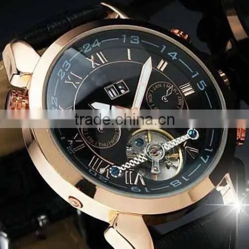 leather strap 6 Elegant Automatic Mechanical Man's Man high class watches