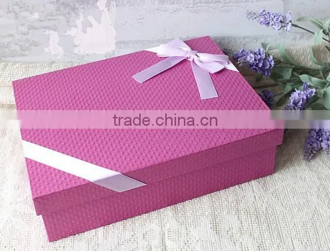 Decorative Corrugated Cardboard Paper Flower Boxes with ribbon Wholesale