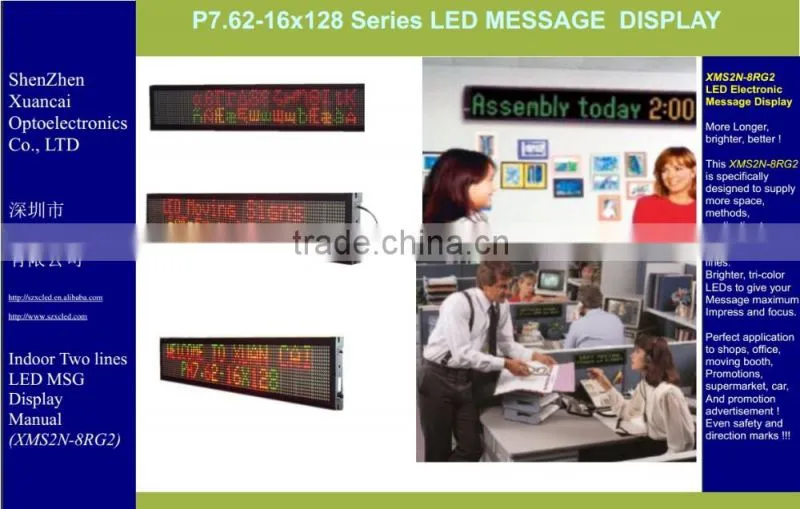 Two-lines LED moving message display screen LED advertisement panel LED trick sign LED programmable sign