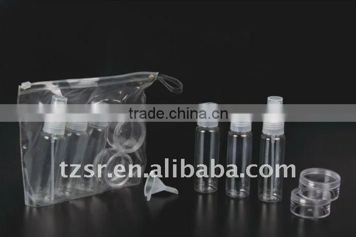 2015 convinent series of plastic empty cosmetic bottles travel kit bottle, carry-on series