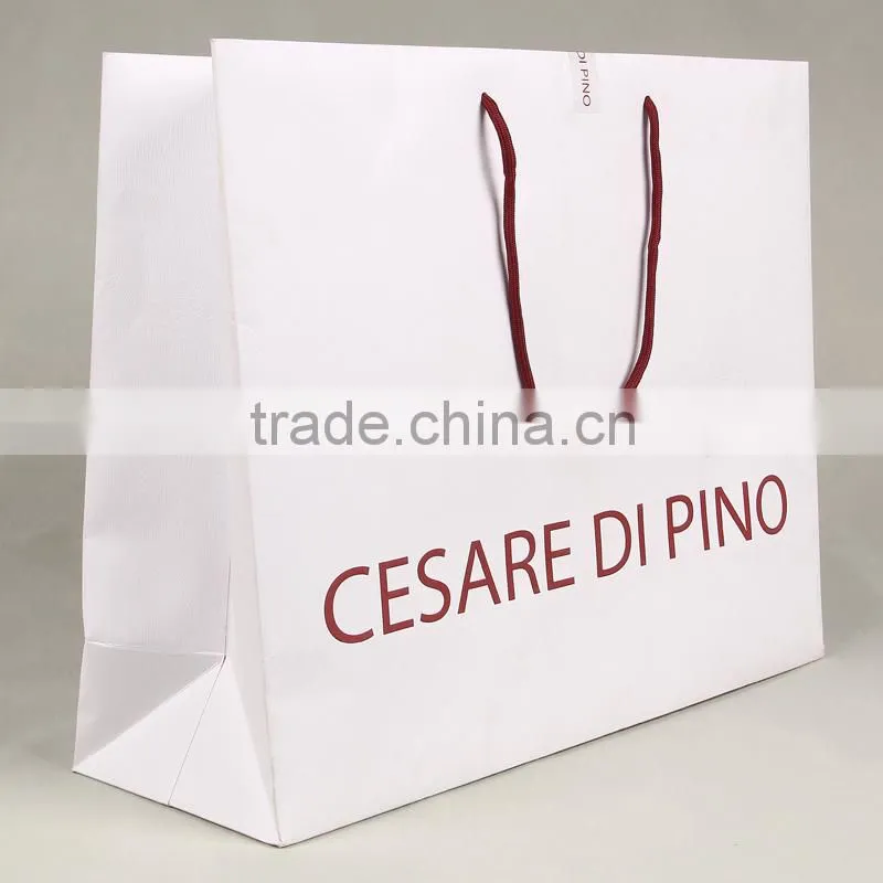 2015 New fine custome logo printed shopping bag ,gift bag,paper bag with handle for snowsuit/winter clothes