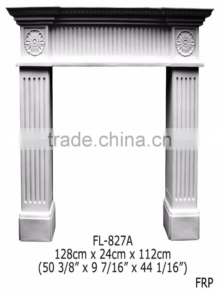 Polystyrene High Quality beautiful PU decorative window surrounds/marble fireplace surround