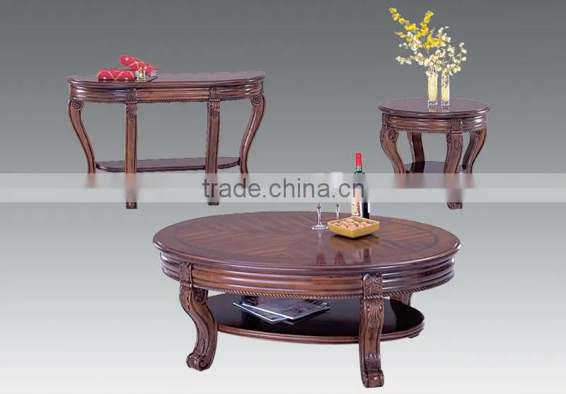 CF30031 Oval Coffee Table End Sofa Console Table with shelf & Valspar(Lily) Paint Furniture