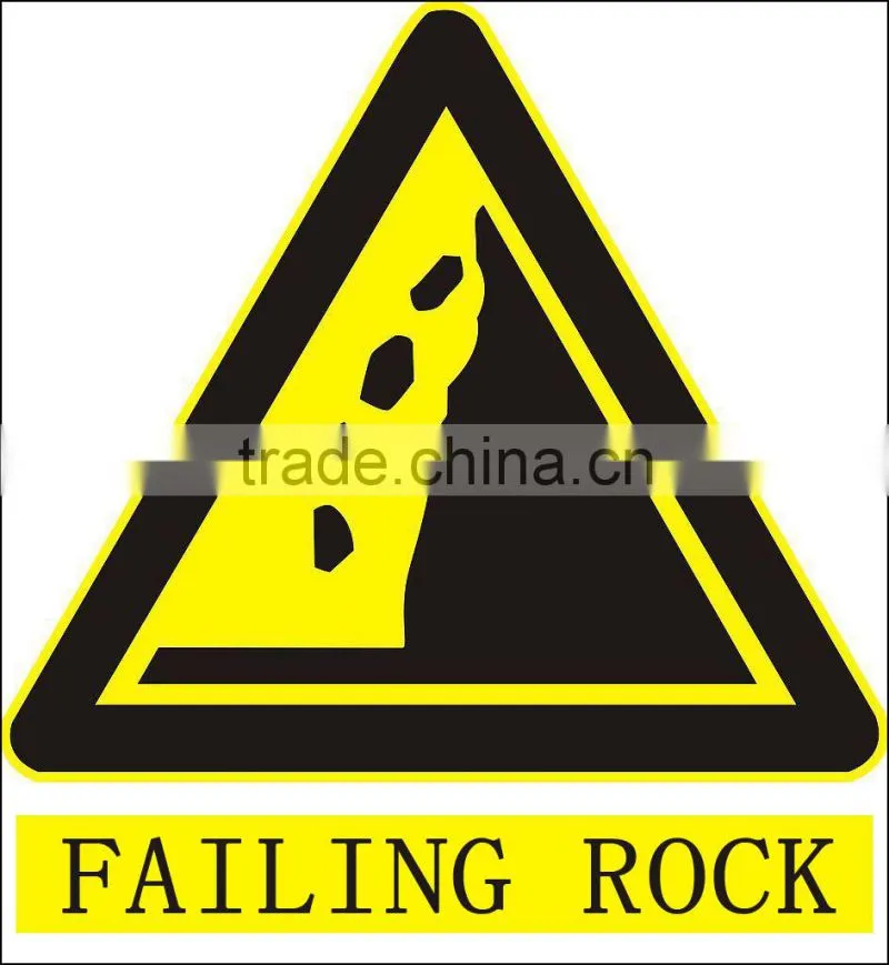 Caution failing rock traffic aluminum sign WITH engineer Reflective film