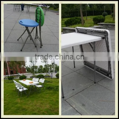 6ft hot sale plastic folding dining table for family picnic use from Chinese factory