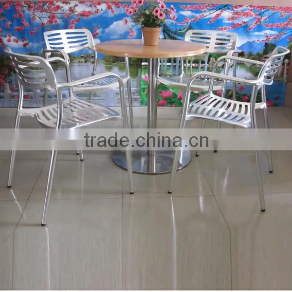 Chinese furniture aluminum colorful dining restaurant set YC001A YT31A