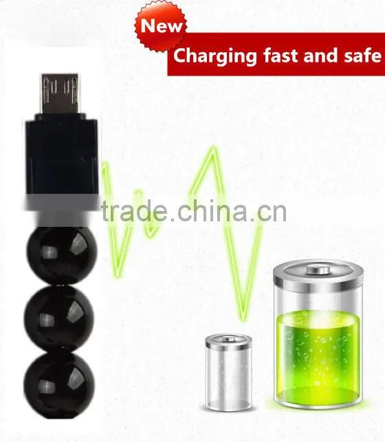 Candy Color Wearable Bracelet Wrist Pearl Micro USB cable&8pin Cable for iPhone5/6