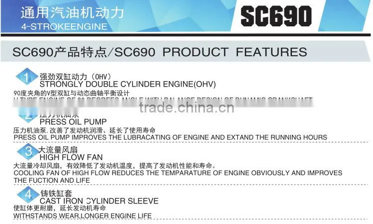 Chinese ohv 168f-1 gasoline engine gx200 6.5hp 5.5hp, manual 168f small gasoline engine, 5.5hp