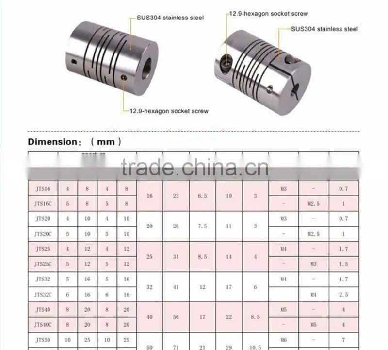 6mmx8mm D25L30 CNC Helical Shaft Coupler Beam Coupling Motor Encoder