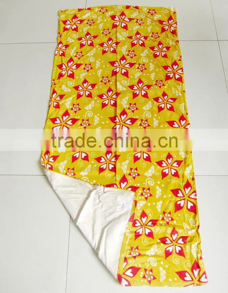 Cheap cotton reactive printed flower beach towel fabric