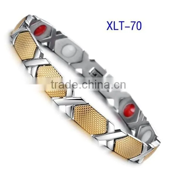 Women jewelry bracelet high quality rose gold stainless steel energy bracelet