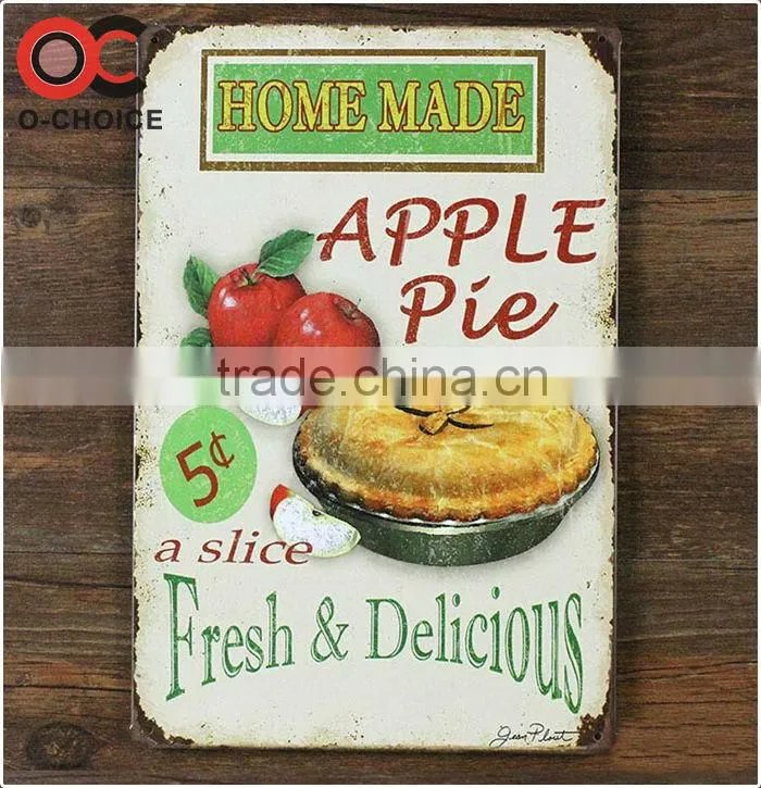 Apple pie iron poster Tin wall plaque gift