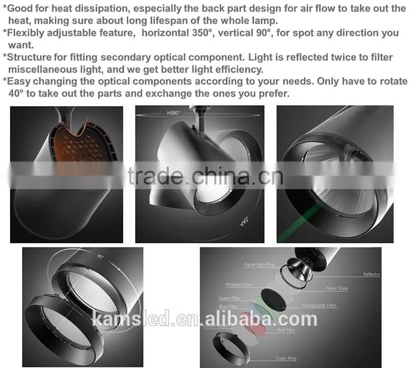 Single phase LED tracking Lighting 35W Tracklight made in China