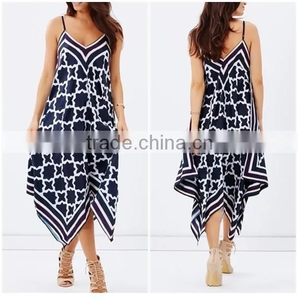 Latest Dramatic Silhouette V-neckline Fashion Evening Dress