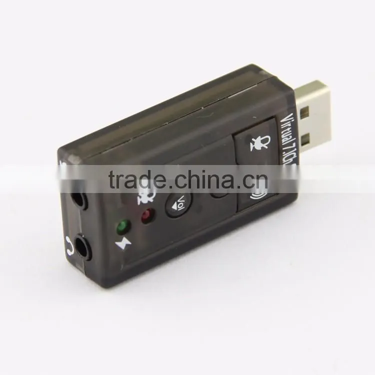 Wholesale 3d sound usb audio driver adapter virtual 7.1 channel
