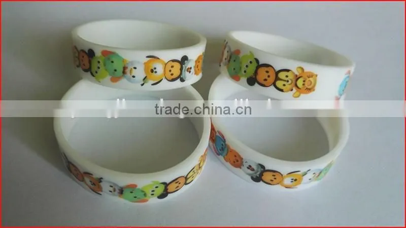 Promotional gift emboss/debossed/silk printing silicon magnetic bracelet
