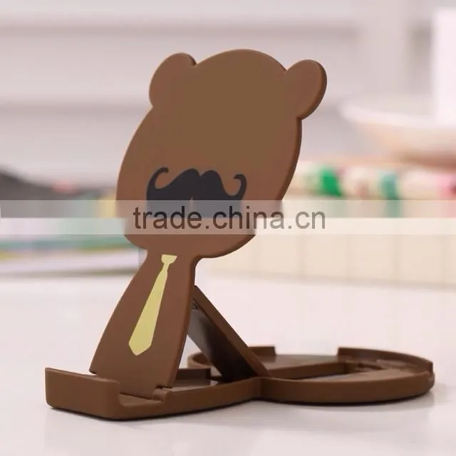 Cartoon mirror plastic cell phone display stand