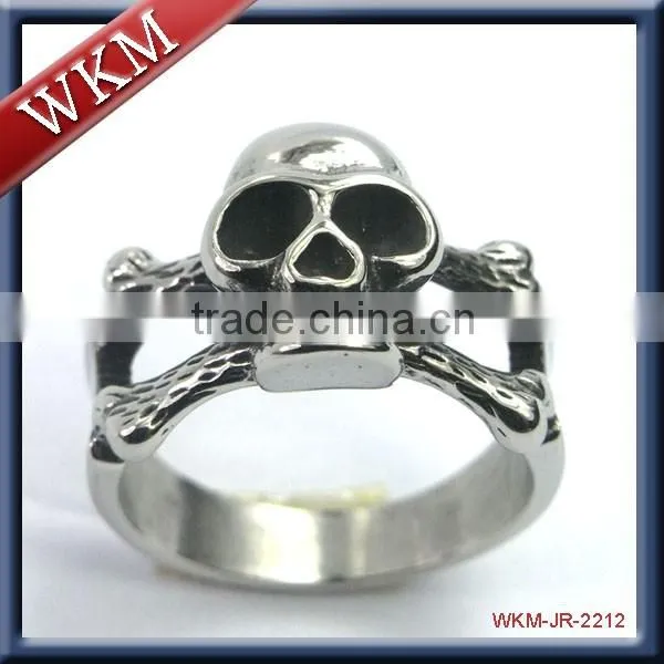 Year 2016 New Design Cheap Stainless Steel Skull Ring