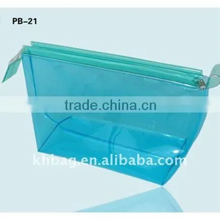 Cylinder pvc zipper bag for toilet articles