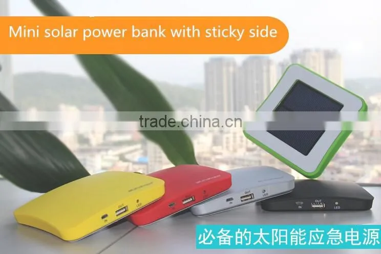 Mobile phone accessory solar battery charger solar power battery charger with sticky side