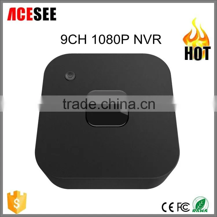2016 ACESEE home security system cctv H.264 9CH 1080P POE NVR P2P NVR for IP Camera AS-N0910D