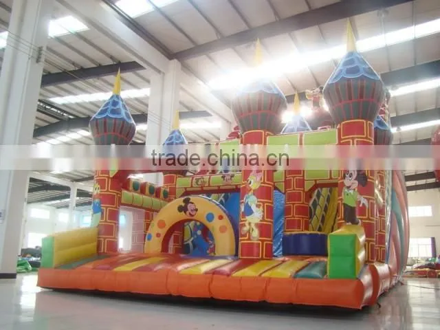 2016 popular outdoor inflatable slide bouncer small obstacle slide